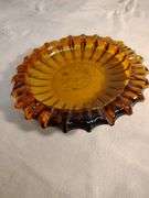 Vintage large amberina ashtray