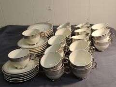 Smith&Taylor Platinum band China set- 26 cups 26 saucers