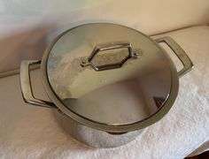 Tramontina 6 QT Stock Pot, 18/10 Stainless Steel with lid