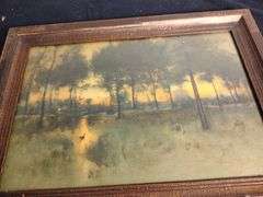 1893 Print " Home of the Heron " by George Inness