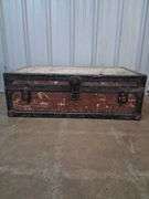 Locked Wooden Trunk with metal hardware