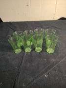 8 Vaseline coridial glasses