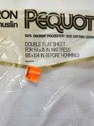 NOS Vintage white Pequot double flat sheet