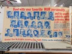Vintage WJR Bowling Poster.