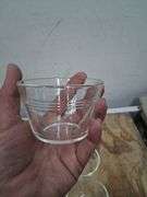 Small pyrex and fire king glass bowls and metal mixing bowls. 3d