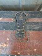Locked Wooden Trunk with metal hardware