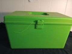 Vintage sewing box with contents