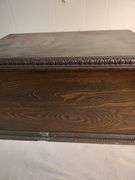 Wood chest with silverware