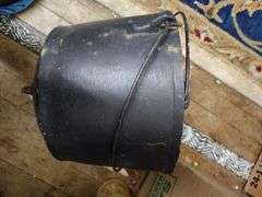 2 Black cast iron pots
