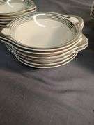 Smith& Taylor Platinum band China set- 24 bowls 6 plates