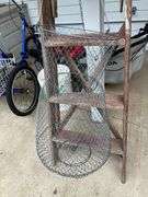 Vintage Galvanized Wire Fish Basket