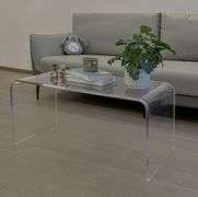 Rectangle Acrylic Coffee Table w/ Rounded Edges NIB