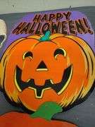 Vintage Halloween & Thanksgiving cardboard decorations