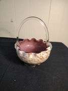 Vintage Murano glass basket