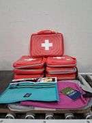 Nwt first aid bags, pencil pouch, and packing pouches. 1c