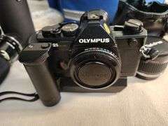 Olympus camera with accessories