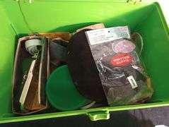 Vintage sewing box with contents