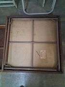 2 folding tables and 3 folding chairs