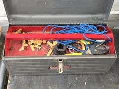 Vintage Craftsman Metal Toolbox & Contents. 5E