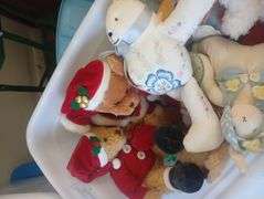 Tote of stuffed animals