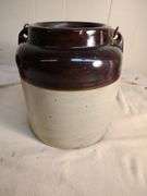 Antique 2 toned bean pot and vintage bean pot