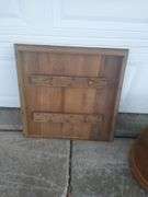 Vintage wood magazine rack and  table top