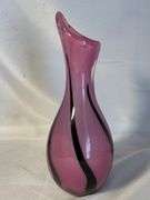 Murano Italian Stunning beautiful Hand Blown Glass Purple Pitcher Vase