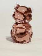 Fenton rose pink glass bear