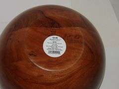Large 12" Magnolia Wood Fruit Bowl