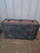 Locked Wooden Trunk with metal hardware
