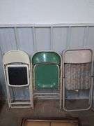 2 folding tables and 3 folding chairs