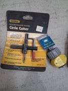 Heat gun, circle cutter, mender, and hand tools. 3c