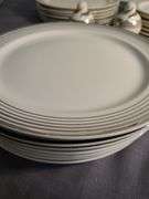 Smith&Taylor Platinum band China set- 27 dinner plates salt and pepper