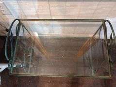 Tiered glass top table 23"×14 1/2"×21"
