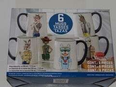 6 Large Cartoon Mugs (New in Box)