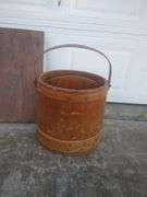Vintage wood magazine rack and  table top