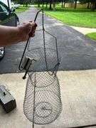 Vintage Galvanized Wire Fish Basket