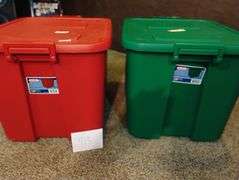 2 Storage totes with latching lids
