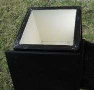Matching Heavy Solid Wood Pottery Barn End Tables w/ Storage 20 x 20 x 20