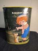 1973 Raggedy Ann and Andy trash can