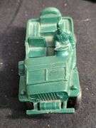 2 Vintage rubber trucks, canon and plastic tank