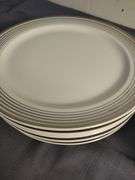 Smith&Taylor Platinum band China set- 27 dinner plates salt and pepper