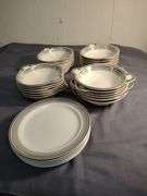 Smith& Taylor Platinum band China set- 24 bowls 6 plates