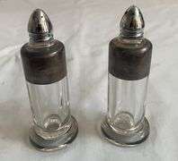 MCM Glass & Copper Salt & Pepper Shaker Set