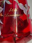 Fenton ruby red 40th Anniversary hand painted bell