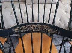 Hitchcock Black Chairs 4 Side and 2 Arm Chairs. (BIN $150.00)