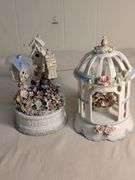 Bird cage and bird house music boxes