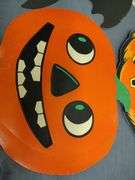 Vintage Halloween & Thanksgiving cardboard decorations