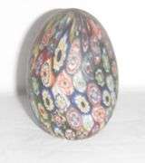 Exquisite Millefiori Glass Paperweight Glass Egg
