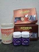 Fitness snacks, whey concentrate, and sleep gummies. 2d